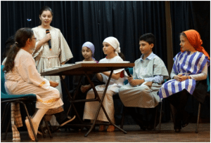 The Primary students of All Saints Sunday School, Belmore, performing a play