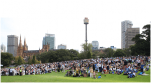 A large crowd gathered at Sydney’s Domain for the 25th March commemoration